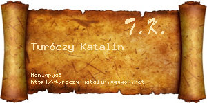 Turóczy Katalin névjegykártya
